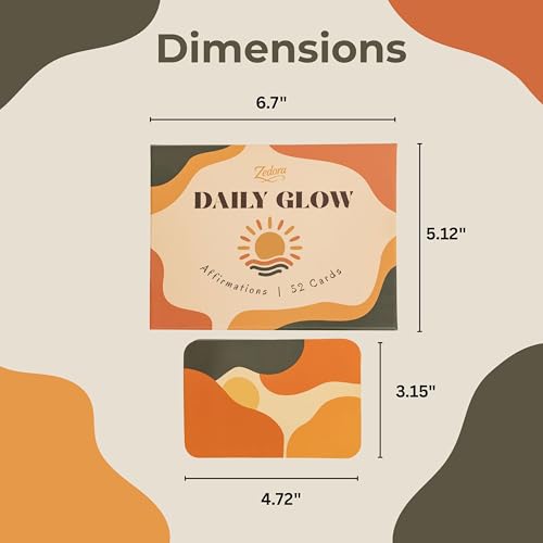 Daily Glow Affirmation Cards – Daily Positivity & Self-Care Deck - color: Affirmations Cards