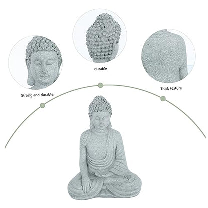 Zerodeko 1pc Zen Style Buddha Statue Decor for Desktop Calm and Tranquil Office Adornment Asian Inspired Landscape Ornament for Home and Balcony Decor