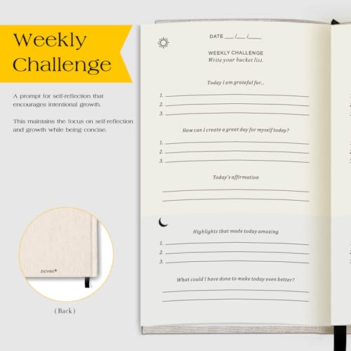 The Original Gratitude Journal - 5 Minute Gratitude Practice with Inspiring Prompts & Quotes for Mindfulness, Reflection & Personal Growth 2026 - Wellness Journal for Men & Women - color: Beige