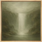 SIGNWIN Framed Canvas Print Wall Art Misty Waterfall Canyon Soothing Nature Landscape Illustrations Fine Art Farmhouse/Country for Living Room, Bedroom, Office - 16"x16" NATURAL - color: BS18-2507-SAR15, size: 16L" x 16W"