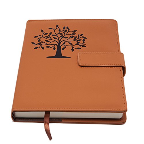 The Tree Of Life Journal | 5x8 Inches, 200 Lined Pages, Magnetic Clasp, Refillable | Diary, Cute Notebook Journal, Personal Journal for Women or Men - color: Brown