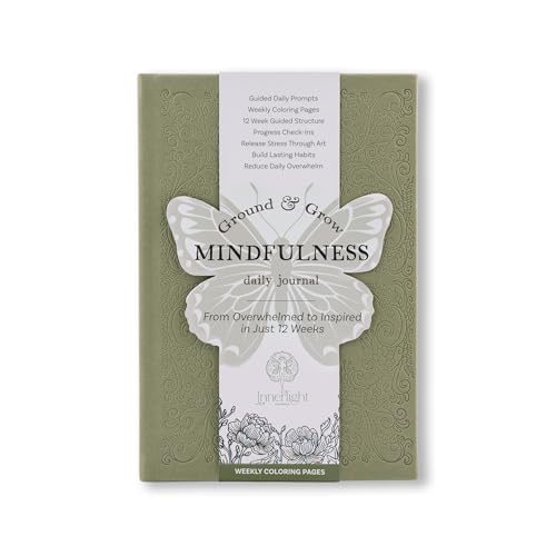 5 Minute Guided Journal | Daily Morning & Evening Prompts for Mindfulness, Gratitude & Self-Care | Weekly Coloring Pages | Stress Relief, Intention Setting & Emotional Wellness Journal - color: Green