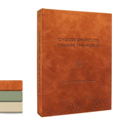 Gratitude Gifted Christian Prayer Journal - Black with 5-Minute Guided Gratitude Journal - Brown for Men & Women