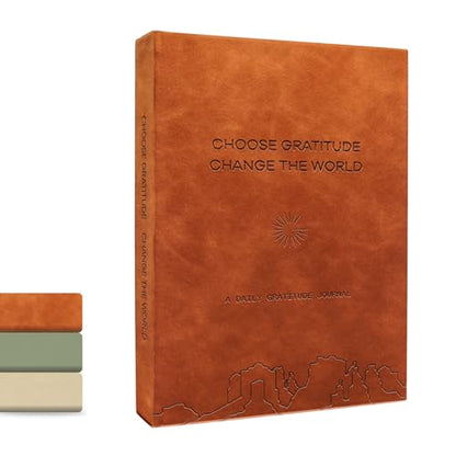 Gratitude Gifted Christian Prayer Journal - Black with 5-Minute Guided Gratitude Journal - Brown for Men & Women