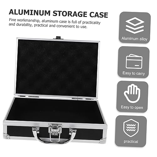 Aluminum Alloy Toolbox Multifunctional Portable Instrument Case Lock Sturdy Storage Box for Tools and Equipment Lightweight Carrying Briefcase for Men