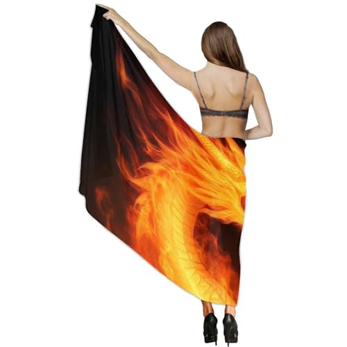 Women's Lightweight Long Scarf Thin Scarf Beach Headscarf Wimwear Bikini Wrap - color: Color642