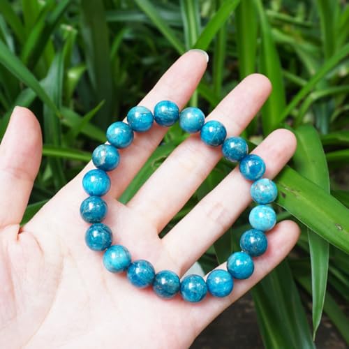 Single-pack of pure gemstone bracelets… - color: 10MM-Blue-Apatite