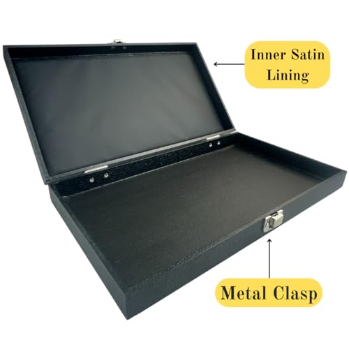 BIN BUDDY Show Case & Collector's Box | Size 8.5" x 14.75" x 2" | Secure Latch | Great For Storing & Displaying Jewelry, Watches, Collections & Art Equipment