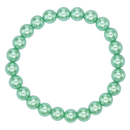 Amazing Gemstone Crystal Bracelet for Women Men's Gifts - Protection Healing Crystal Bracelet - 8mm Gemstone Beaded Stretchable Bracelet Pulseras Para Hombres Mujer Stocking Stuffers Mothers Day Gift (Pistachio Pearl) - color: Pistachio Pearl