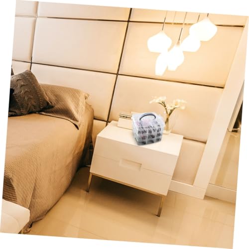 LIFKOME 2pcs Storage Boxes Detachable Compartments Capacity Jewelry Cosmetics Organizer Portable Lightweight Material