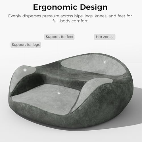 Meditation Cushion & Pillow Seat - No More Numb Legs Comfortable Memory Foam Sitting for Adult, idea for Reading, Yoga.
