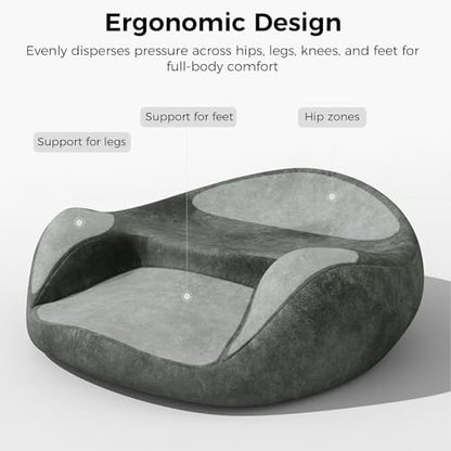 Meditation Cushion & Pillow Seat - No More Numb Legs Comfortable Memory Foam Sitting for Adult, idea for Reading, Yoga.
