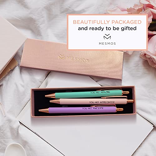 MESMOS Mindfulness Cards and Appreciate Pastel Pen Set. Self Care Gifts for Women, Stress Relief Gifts for Women, Inspiring Gifts for Women