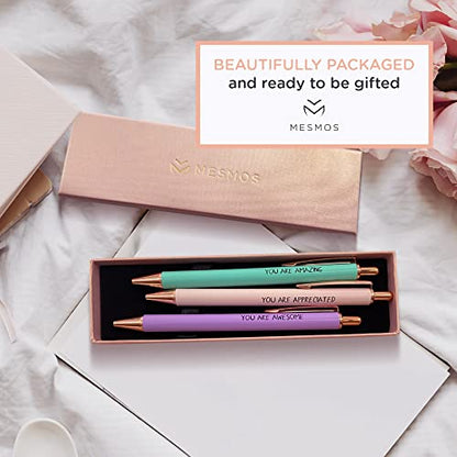 MESMOS Mindfulness Cards and Appreciate Pastel Pen Set. Self Care Gifts for Women, Stress Relief Gifts for Women, Inspiring Gifts for Women