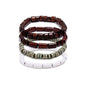 COLORFUL BLING 4Pcs Classic Natural Sandalwood Bead Bracelet Strand Wood Tibetan for Men Women Meditation Buddhist Mala Prayer Jewelry - color: long