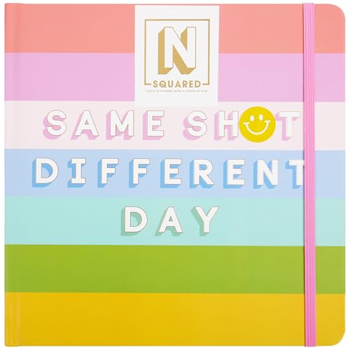 C.R. Gibson J3N1S-25499 N Squared Striped 3-in-1 Blank, Dot Grid, and Lined Journal with 480 Pages, 8.5" x 8.5", Multicolor - style: Striped