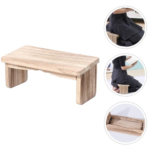 Outanaya Meditation Kneel Sit Stool Wooden Meditation Bench for Home Temple Relaxation Non-Slip Design for Comfortable Sitting and Improved Circulation