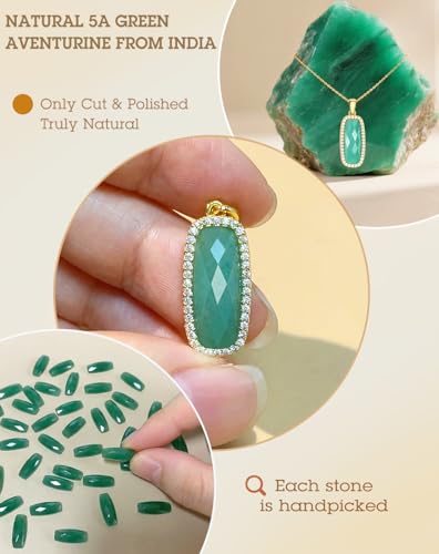 Natural Gemstone New Beginnings Birthday Graduation Gifts 925 Silver Jewelry Plated with 18K Gold Protection Necklace for Women - color: Prosperity & New Beginnings