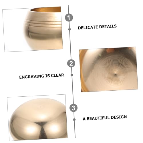 TOYANDONA Handcrafted Tibetan Singing Bowl for Meditation and Yoga Copper Bowl with Mallet Portable Relaxation Sound Holder for Mindfulness and Deep Tones - size: 9.5x9.5x6cm