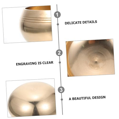 TOYANDONA Handcrafted Tibetan Singing Bowl for Meditation and Yoga Copper Bowl with Mallet Portable Relaxation Sound Holder for Mindfulness and Deep Tones - size: 9.5x9.5x6cm