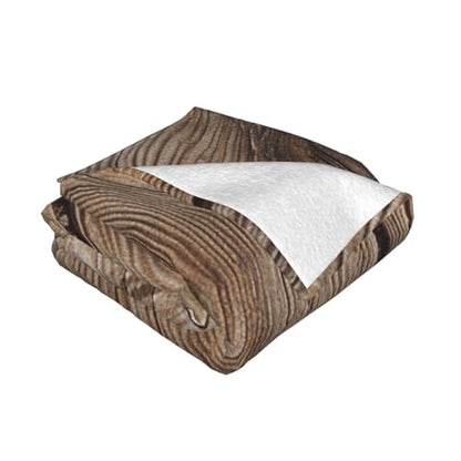 Wood Grain Prints Throw Blanket (280g Flannel) Anti-Pilling Warm Fuzzy Blankets for Bed Sofa Couch Travel 50x40 Inch - color: Wood Grain, size: 50x40 Inch