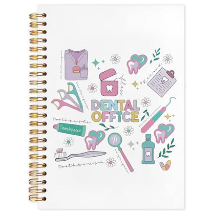 WUCHJ Dentist Gifts Notebook, Dental Hygienist Assistant Gifts Journal, Dental Doodle Spiral Notebook Journal for Note Taking, Dentist Office Supplies, 5.5x8.3 Inch - color: dentisit