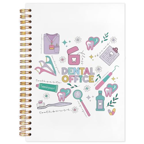 WUCHJ Dentist Gifts Notebook, Dental Hygienist Assistant Gifts Journal, Dental Doodle Spiral Notebook Journal for Note Taking, Dentist Office Supplies, 5.5x8.3 Inch - color: dentisit