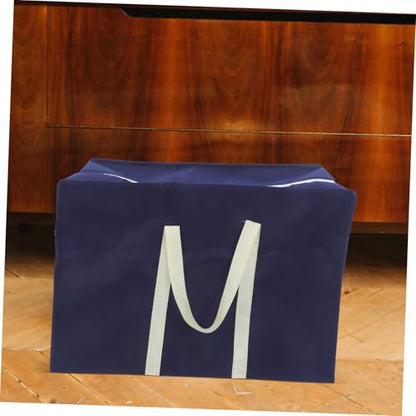 Large Capacity Storage Bag for Moving and Travel Durable Non Woven Space Saving for Blankets and Clothes Convenient Zippered Design for Camping and Closet Organization Navy Blue