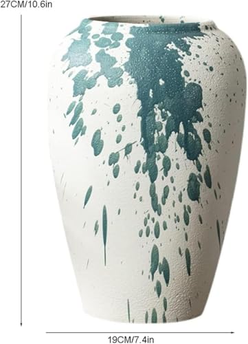 Vase Desktop Stoneware Ceramic New Chinese Decorations Study Room Living Room Decoration Zen Flower Arrangement Utensils