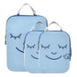 With Zipper 3pcs Travel Packing Storage Bags Polyester Bags for Closet, Peaceful Dove Look (1) (3 Set) - color: Peaceful Dove Look (1)