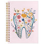 WUCHJ Dentist Gifts Notebook Journal, Dental Assistant Office Gifts for Women, Pink Floral Tooth Dental Spiral Notebook Journal for Note Taking, Dentist Office Supplies, 5.5x8.3 Inch - color: pink tooth flower