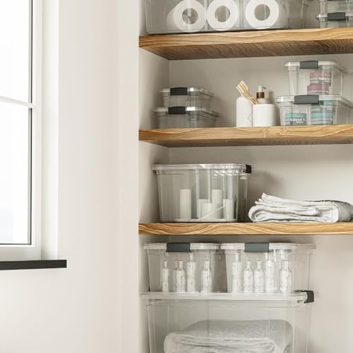 Superio Clear Storage Box with Lid, 2.5 Quart Plastic Container Bins for Organizing, Stackable Crates, BPA Free, Non Toxic, Odor Free, Organizers - size: 2.5 Quart