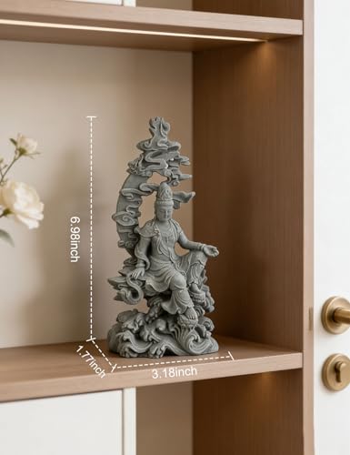 Sandstone Buddha Statue, Zen Figurine for Spiritual Home Decor, Ideal for Meditation Corner, Altar, Living Room Shelf, Thoughtful Gift for Mindfulness Seekers & Spiritual Enthusiasts