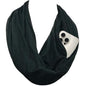 Quatrefoil Pattern Infinity Scarf for Women - Travel Scarf with Hidden Pocket - All Seasons