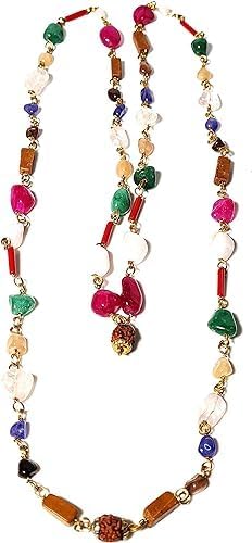 Rudraksh Mala, Natural Himalayan Genuine Original Rudraksha Rosary - style: Navratan Jaap Mala