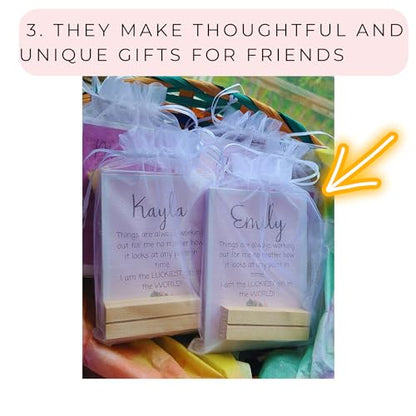 Dear Self Personalized Affirmation Cards for Women | Daily Affirmation cards | Mindfulness and Meditation cards | Positive Affirmations Gifts For Women | 20 Card Deck with Wood Stand