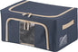 不二貿易(Fujiboeki) Fuji Boeki 63513 Storage Box, Width 15.4 x Depth 11.4 x Height 7.9 inches (39 x 29 x 20 cm), Blue, 5.6 gal (22 L), with Small Window, Stackable - color: Bule, size: 22L