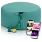 NOLAVA Round Zafu Cushions 15"x6" & Zabuton Meditation Cushions 32"x28"x3" - Premium Comfort for Mindful Practices - Yoga Bolster Pillow & Meditation Floor Pillow Essentials - color: GREEN