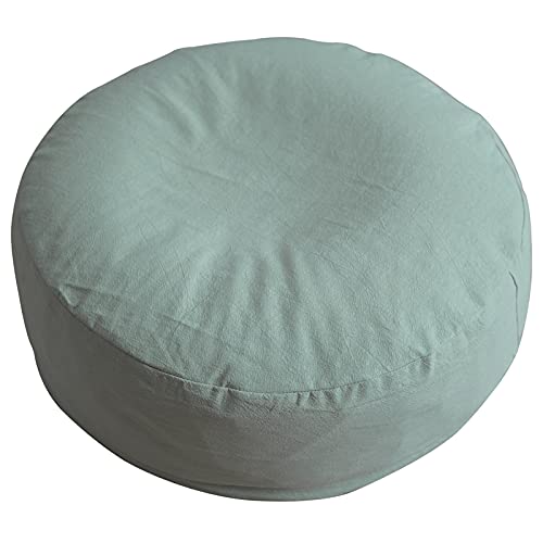 Breathable Cotton Linen Seat Cushion,Round Meditation Cushion,for Yoga Tatami Meditation Cushion Washable Meditation Pillow,Upholstered Stool Yoga Cushion Futon Cushion (30cm(12inch),Light Green) - color: Light Green, size: 30cm(12inch)