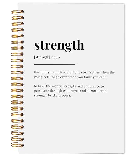 Strength Inspirational Notebook Journal, Inspirational Motivational Gifts for Women Men, Inspirational Spiral Notebook Journal 5.5x8.3 - color: 1-explanation-notebook