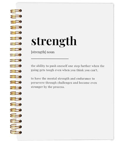 Strength Inspirational Notebook Journal, Inspirational Motivational Gifts for Women Men, Inspirational Spiral Notebook Journal 5.5x8.3 - color: 1-explanation-notebook