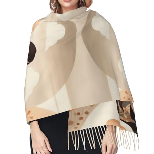 Meditation Scarf for Women Winter Warm Scarves, Cashmere Feel Tassel Fashion Scarfs, Pashmina Shawl and Wraps