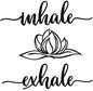 Vivegate Home Inhale Exhale Wall Art Lotus Flower Metal Zen Wall Decor - 18"X18" Black Modern Clearance Inhale Exhale Lotus Flower Metal Wall Signs For Hanging Room Shelf Décor
