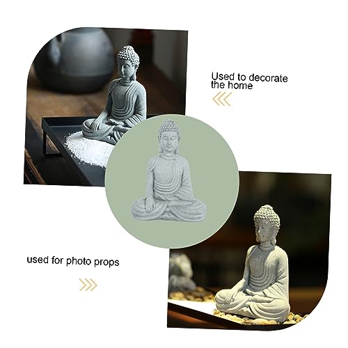 Zerodeko 1pc Zen Style Buddha Statue Decor for Desktop Calm and Tranquil Office Adornment Asian Inspired Landscape Ornament for Home and Balcony Decor