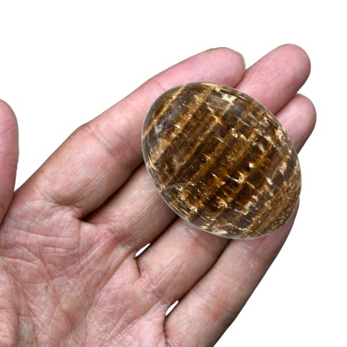 Amazing Gemstone Aragonite Crystals and Healing Stones - Large Palm Stone Crystals Piedra - Crystal for Good Luck, Balanced Positive Energy, Meditation - Unique Stocking Stuffers Gifts for Women, Men - color: Aragonite