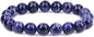 Amandastone Natural Gemstone 10mm Round Beads Stretch Bracelet 7 Inch - color: Blue Sodalite
