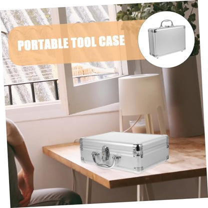NUOBESTY Aluminum Alloy Portable Toolbox Sponge Insert Hard Storage Case for Outdoor Use for Tools and Instruments and Lightweight Design