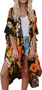 Kimonos for Women Swimsuit Coverups Beach Cover Up Swimwear Cardigan Summer - color: Blooming Summer
