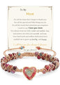 Gifts for Daughter Granddaughter, To My Mom Grandma Wife Girlfriend Sister Jasper Heart Bracelets Birthday Graduation Anniversary Christmas Stocking Stuffers Valentines Mothers Day Jewelry - style: 1.Gift To My Mom: Red Beads