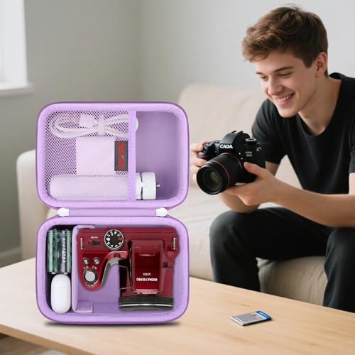 Elonbo Carrying Case for KODAK PIXPRO AZ528/ AZ255/ AZ405/ AZ425/ AZ401 Digital Camera, Kodak PIXPRO Astro Zoom Vlogging Camera Hard Travel Storage Bag, Mesh Pocket fits Battery Cable, Purple - color: Purple